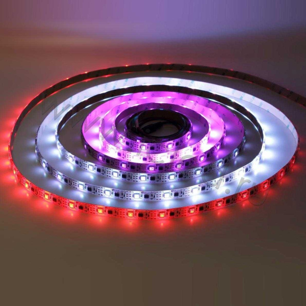 Светодиодная лента 5050, 30 led/m, V600, RGB-SPI (IC1804), 12V, IP65