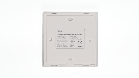Сенсорная панель T24 White IC78 (RGBW/RGB, 4 zone, RF 2.4GHz, 3VDC(AAAx2))