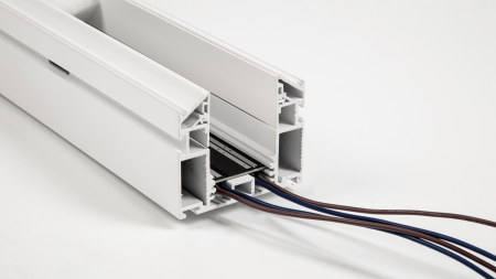 Трек SY низковольтный встраиваемый в натяжной потолок без провода питания, белый, SY-601201-CL-2-WH