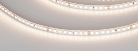 Светодиодная Лента RT-A160-8mm 24V Warm3500 (12 W/m, IP20, 2835, 5m) (Arlight, высок.эфф.150 лм/Вт)