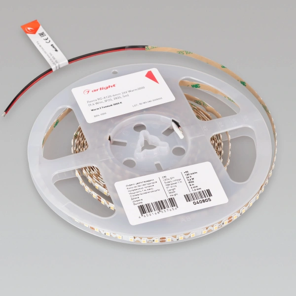 Светодиодная Лента RZ-A120-6mm 24V Warm3000 (9.6 W/m, IP20, 2835, 5m) (Arlight, -)