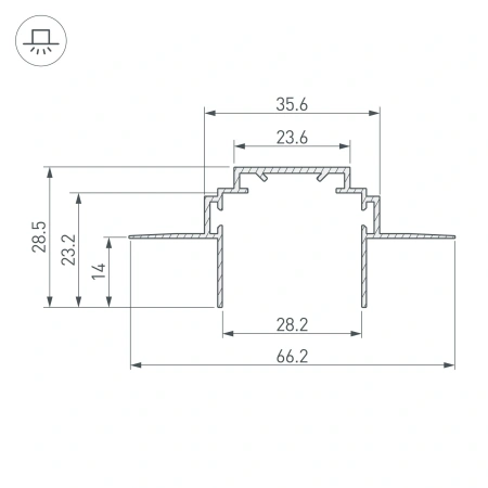 Профиль-держатель TEK-PLS-ZM-2000 (Arlight, Алюминий)