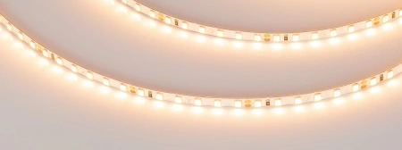 Светодиодная Лента RT-A120-5mm 24V Warm2400 (9.6 W/m, IP20, 2835, 5m) (Arlight, узкая)