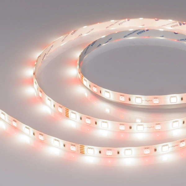 Светодиодная Лента RTW-SE-B60-10mm 24V RGBW-White (14.4 W/m, IP65, 5060, 5m) (Arlight, Открытый)