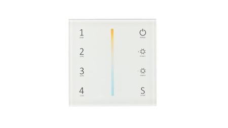 Сенсорная панель T12-1 White IC36 (220V, CCT, 4 zone, DMX512, RF 2.4GHz)