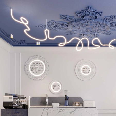 Лента герметичная MOONLIGHT-SIDE-A336-D25mm 24V Day4000 360deg (14.4 W/m, IP65, 2835, 5m, wire x2) (Arlight, Вывод боковой, 3 года)