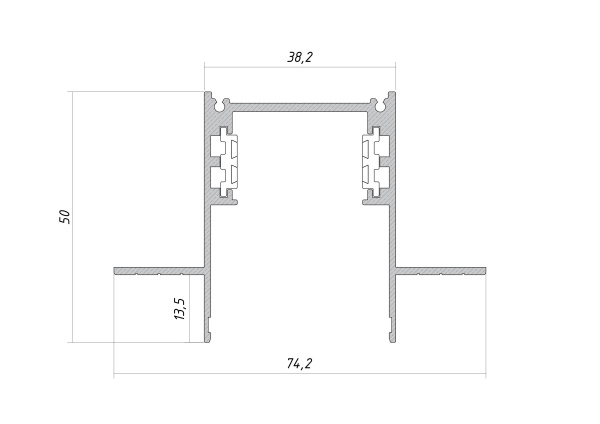 Встраиваемый трек TrackLine Track HIDE B – 1000mm