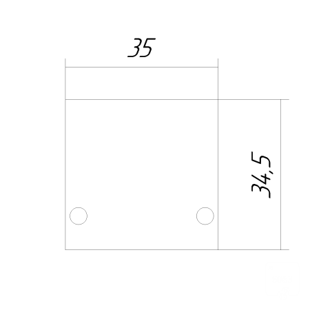 Заглушки для профиля LINE 3535 Silver