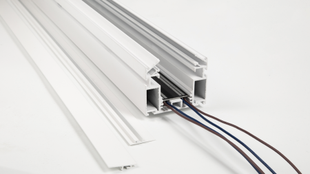 Трек SY низковольтный встраиваемый в натяжной потолок без провода питания, белый, SY-601201-CL-2-WH