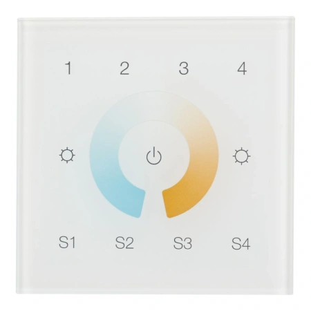 INTELLIGENT ARLIGHT Сенсорная панель DALI-901-11-4G-4SC-MIX-DT8-IN White (BUS/230V) (IARL, IP20 Пластик, 3 года)