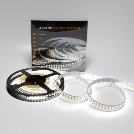 Светодиодная лента Class Premium, 3528, 240 led/m, White, 24V, IP33, А9