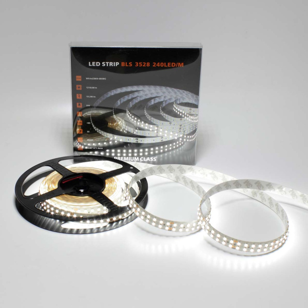 Светодиодная лента Class Premium, 3528, 240 led/m, White, 24V, IP33, А9