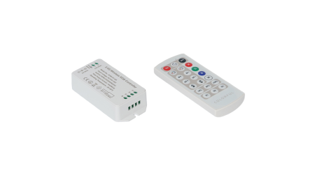 Контроллер RGB, 2.4G с пультом, 21 кноп., DC12/24V, <16A(MAX)