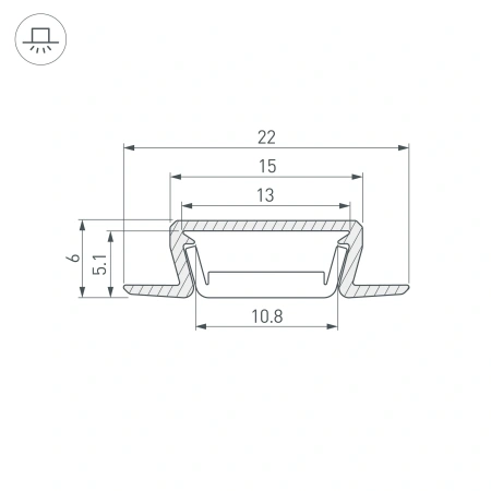 Профиль MIC-FS-3000 ANOD BLACK (Arlight, Алюминий)