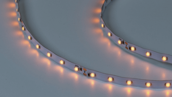 Лента светодиодная стандарт 3528, 60 LED/м, 4,8 Вт/м, 24В , IP20, Цвет: Желтый