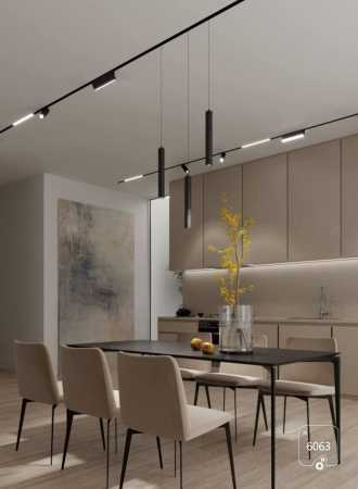 Светильник TrackLine Focus hang (RAL9005 D55 320mm — 4K 10W 38deg)