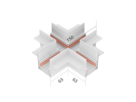 Соединительный элемент 6063 TrackLine Edgeless (L2 RAL9005)