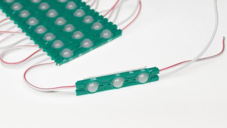 Светодиодный модуль 3 led 6011 MOD89 (1,5W, 12V, green, IP65)