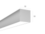 Линейный светильник LINE5050П (RAL9005 750mm LT70 — 4K 23W)