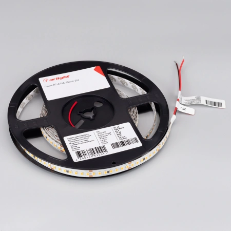 Светодиодная лента Лента RT-A168-10mm 24V Warm2700 CRI98 (17 W/m, IP20, 2835, 5m) (Arlight, Открытый)