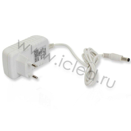 Сетевой адаптер 12V 1A 12W, Z13, штекер 5.5x2.1, белый корпус