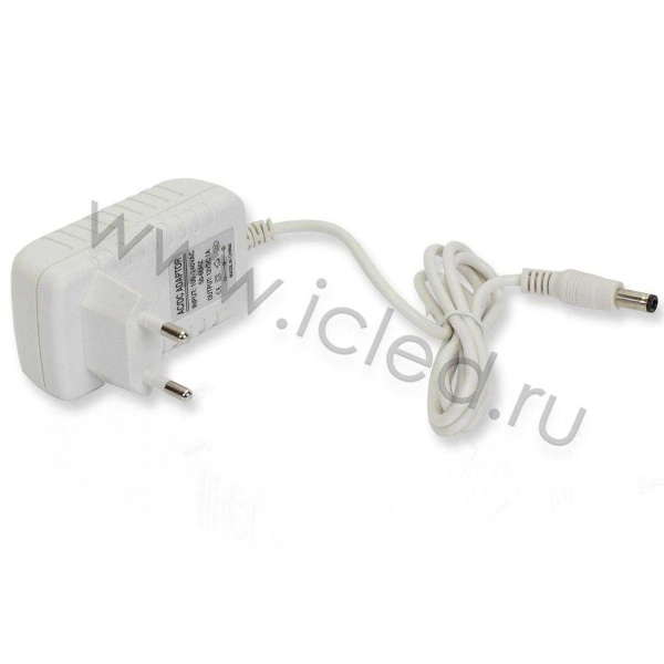 Сетевой адаптер 12V 1A 12W, Z13, штекер 5.5x2.1, белый корпус