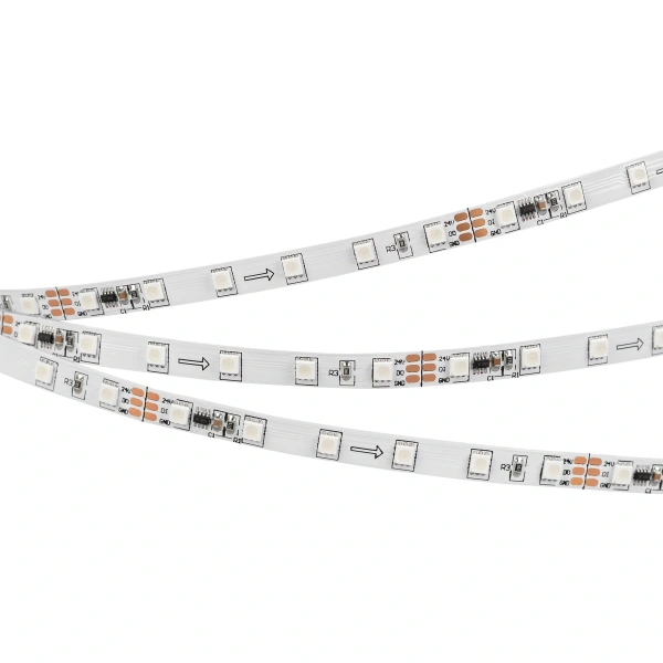 Светодиодная Лента SPI-F72-7mm 24V RGB-PX6 (14.4 W/m, IP20, 3535, 5m) (Arlight, Открытый, IP20)