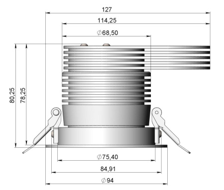 Point COB (Silver 60deg — 3K 10W CRI85)