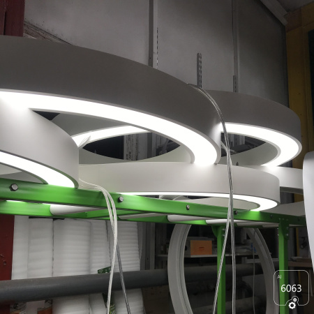 Светильник 6063 кольцо (RAL9003 1850mm LT70 — 4K 174W)