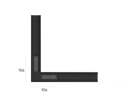 Угловой соединительный коннектор питания 6063 TrackLine