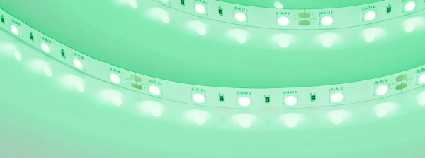 Светодиодная Лента RT-B60-10mm 24V Green (14.4 W/m, IP20, 5060, 5m) (Arlight, Открытый)