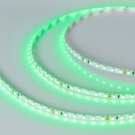 Светодиодная Лента RT-A120-5mm 24V Green (9.6 W/m, IP20, 2835, 5m) (Arlight, узкая)