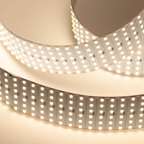 Светодиодная лента Lux Class, 2835, 600 led/m, шестирядная, day white, 24V, 48W/m, IP20, X16