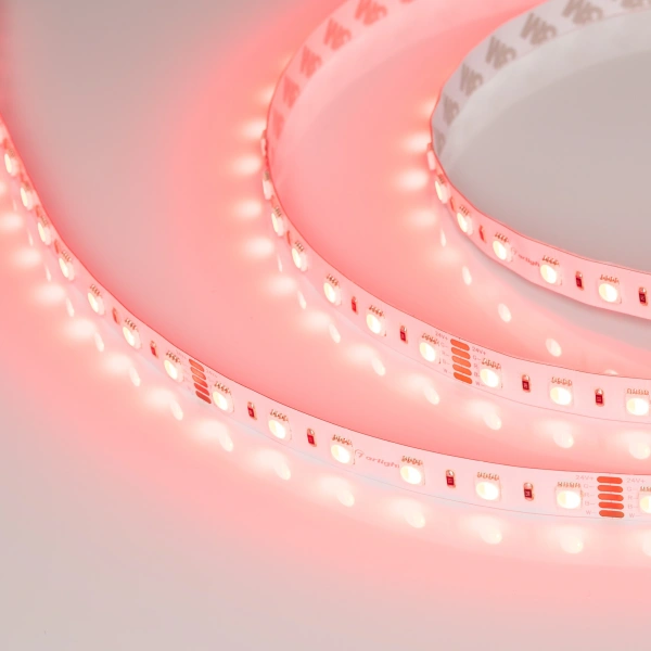 Светодиодная Лента RT-B60-12mm 24V RGBW-White-4-in-1 (19.2 W/m, IP20, 5060, 5m) (Arlight, Открытый)