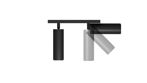 Накладной светильник Trunk Duo (RAL9003 D55 — GU10)