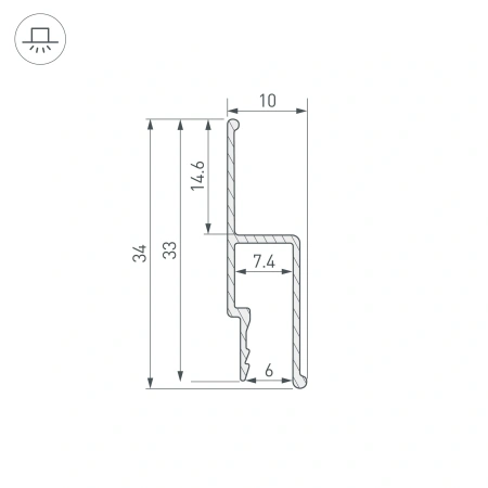 Профиль STRETCH-WALL-TECH-2500 (Arlight, Алюминий)