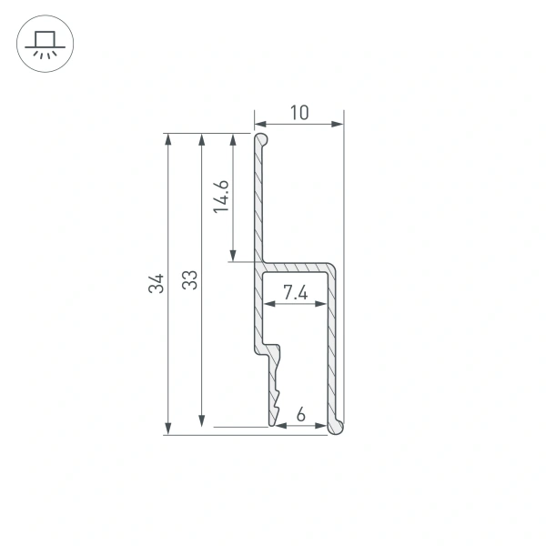 Профиль STRETCH-WALL-TECH-2500 (Arlight, Алюминий)