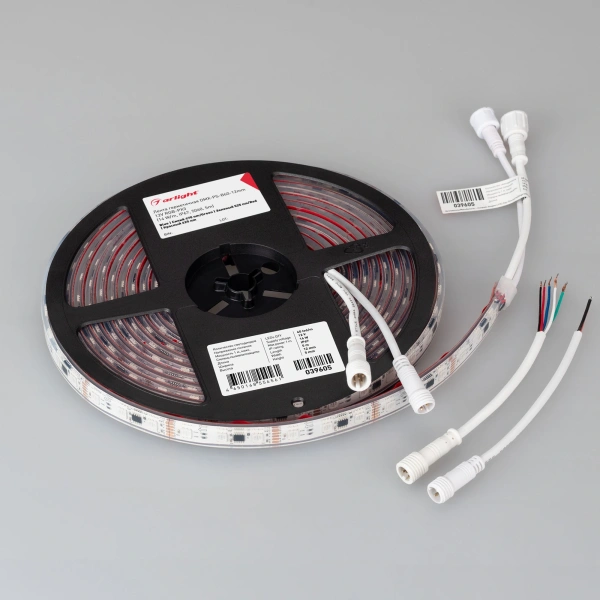 Светодиодная Лента герметичная DMX-PS-B60-12mm 12V RGB-PX3 (14 W/m, IP67, 5060, 5m) (Arlight, -)