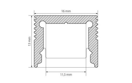 Профиль с экраном SL-SLIM-H13-2500 ANOD+OPAL (Arlight, Металл)