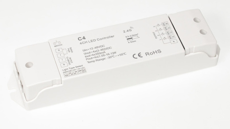 Контроллер C4 IC58 RGBW/RGB/CCT/DIM (12-48V, 4ch x 350mA)