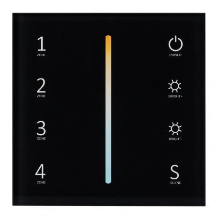 Панель Sens SMART-P43-MIX Black (230V, 4 зоны, 2.4G) (Arlight, IP20 Пластик, 5 лет)