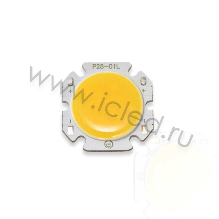 Светодиодная COB матрица P28-01L W7 (9-11V, 3W, 300mA, day white)