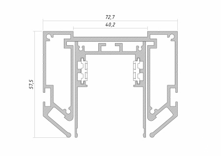 Трек TrackLine Track STC (raw 2000mm – ral9005)