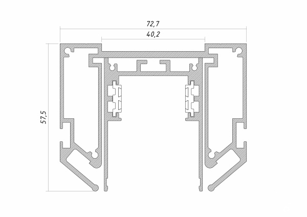 Трек TrackLine Track STC (raw 1000mm – ral9005)