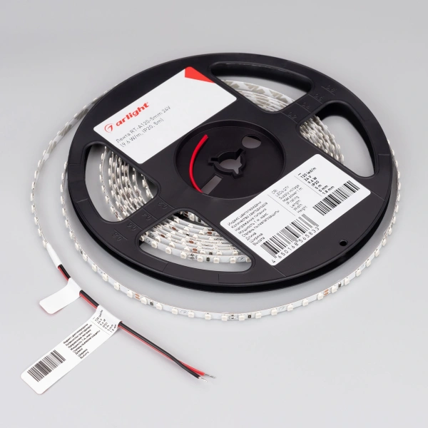 Светодиодная Лента RT-A120-5mm 24V Blue (9.6 W/m, IP20, 5m) (Arlight, 9.6 Вт/м, IP20)
