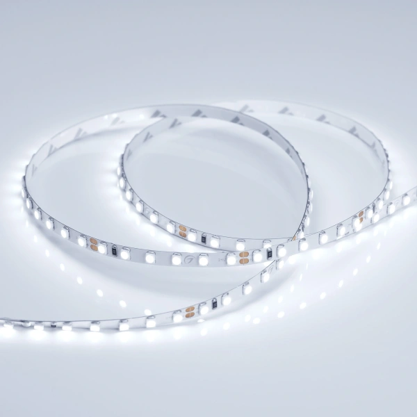 Светодиодная Лента RT 2-5000 24V Cool 8K 5mm 2x (3528, 600 LED, LUX) (Arlight, 9.6 Вт/м, IP20)