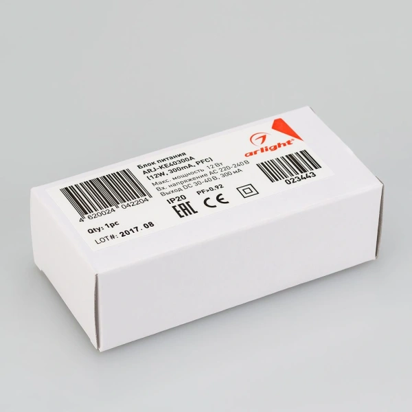 Блок питания ARJ-KE40300A (12W, 300mA, PFC) (Arlight, IP20 Пластик, 5 лет)