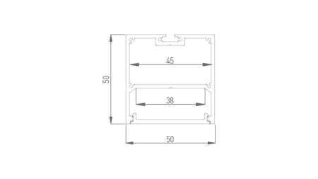 Алюминиевый профиль Design LED LS.5050-B-R