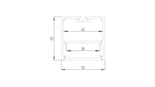 Алюминиевый профиль Design LED LS.5050-B-R