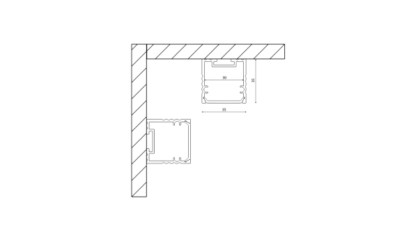 Профиль алюминиевый SWG SF-3535